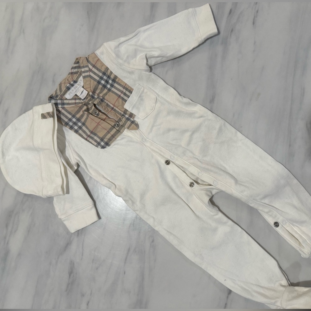 Burberry Baby Onesie with Hat